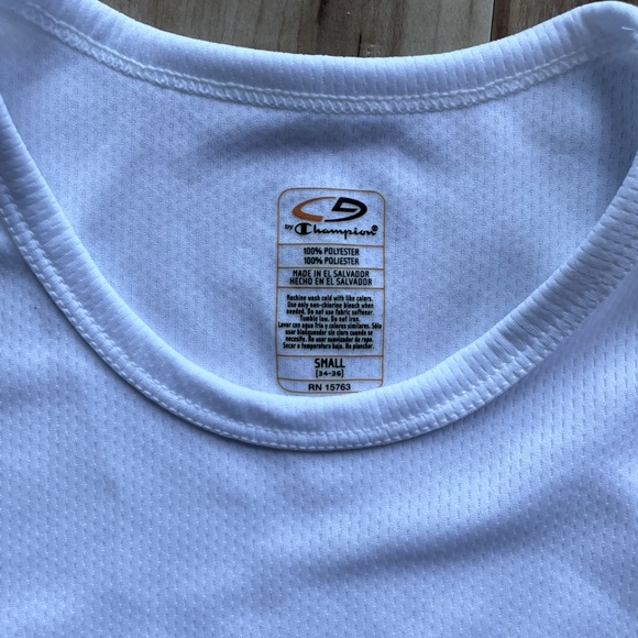 Champion DUO DRY White Long Sleeve Shirt Small - Picture 3 of 7